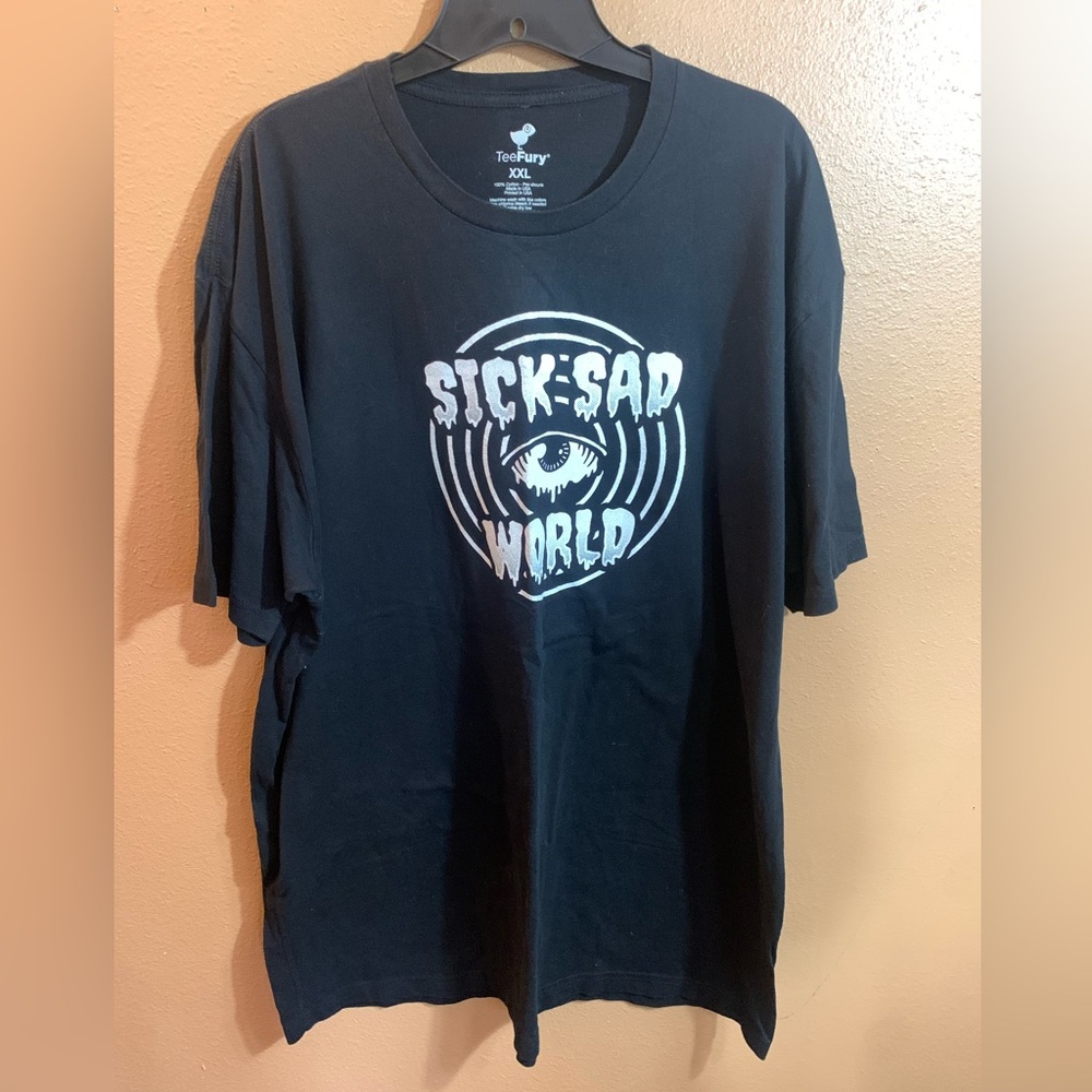 Sick-Sad World Graphic Mens Black T-Shirt - XXL